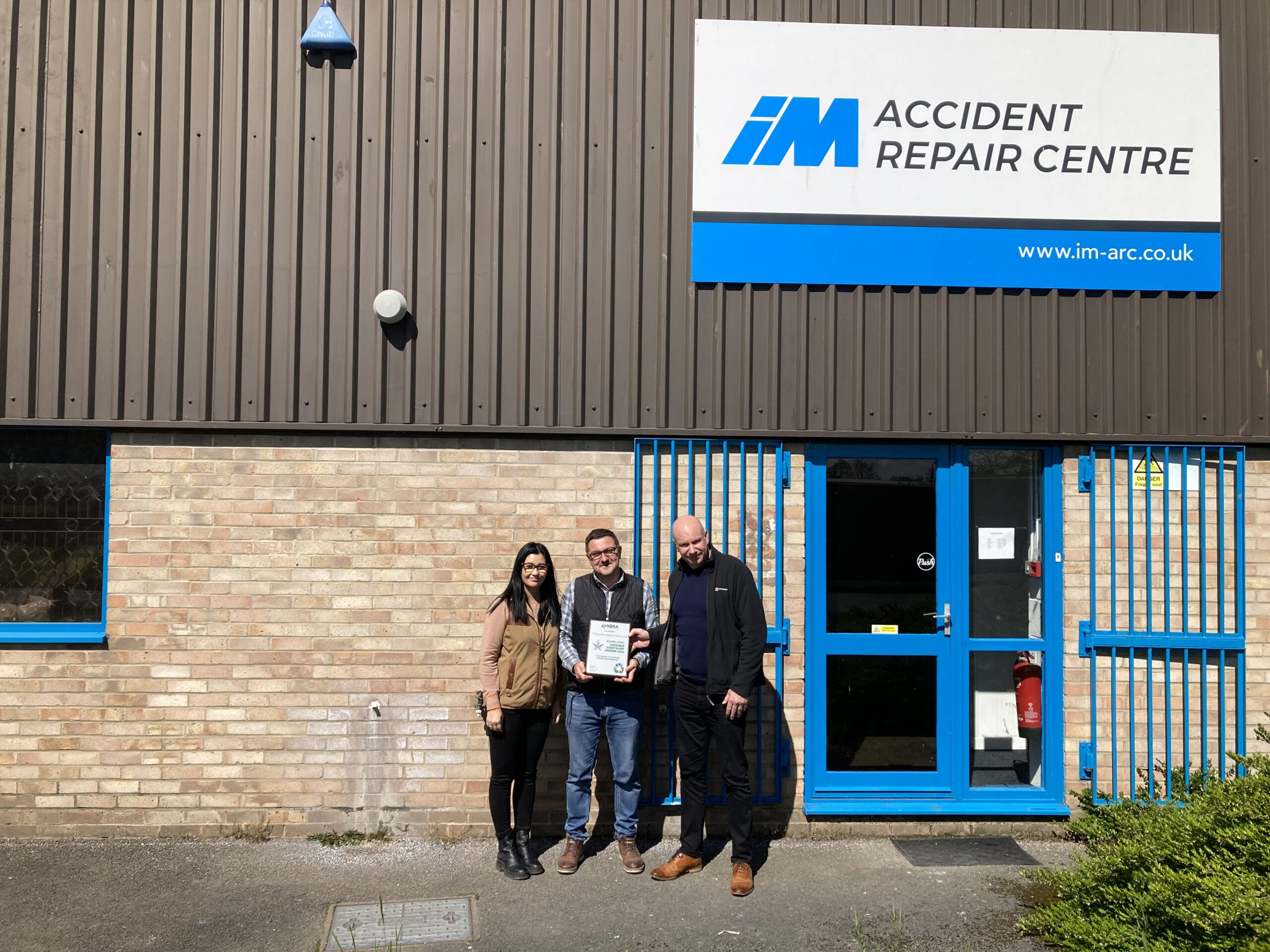 IM Accident Repair Ltd presented with their Greener Bodyshop Awards